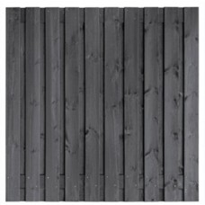 Tuinscherm Hengelo zwart gedompeld grenen 180x180 cm
